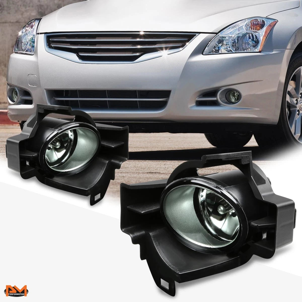 Set of 2 Fog Lights for Nissan Altima 2010–2012 OE Style Smoked Lens