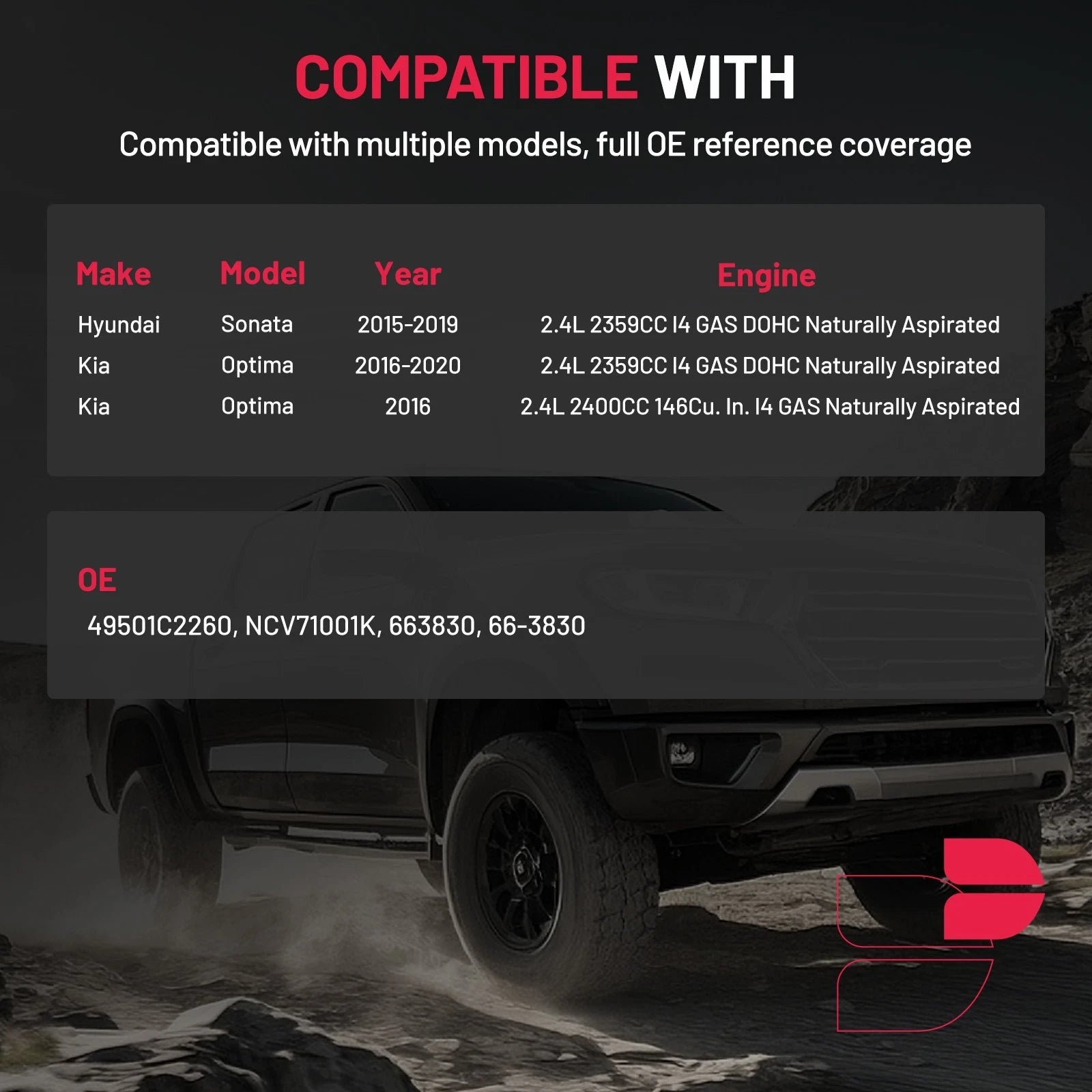 Front Right CV Axle for Kia Optima (2016–2020) Hyundai Sonata (2015–2019)