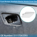 Front Left Washer Nozzle Cover Cap No. 51117363393 for BMW 428i (2014–2016) Silver Tone