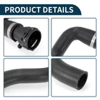 Radiator Hose Downpipe for Audi C6 3.0T (2005–2008) 4F0121055E Rubber Black 1Pc