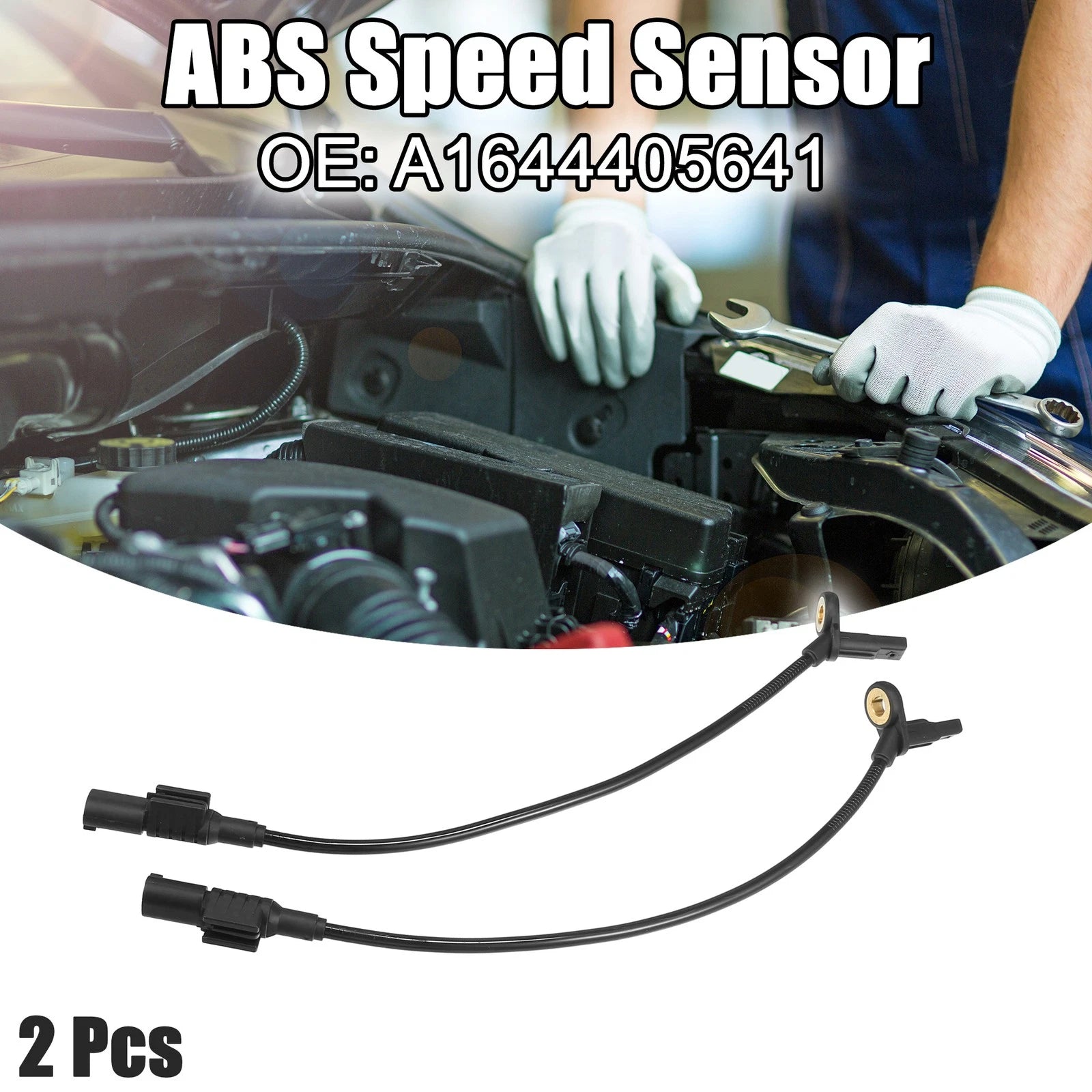 2pcs Rear ABS Sensor for Mercedes-Benz ML350 (2006–2010) No.A1644405641