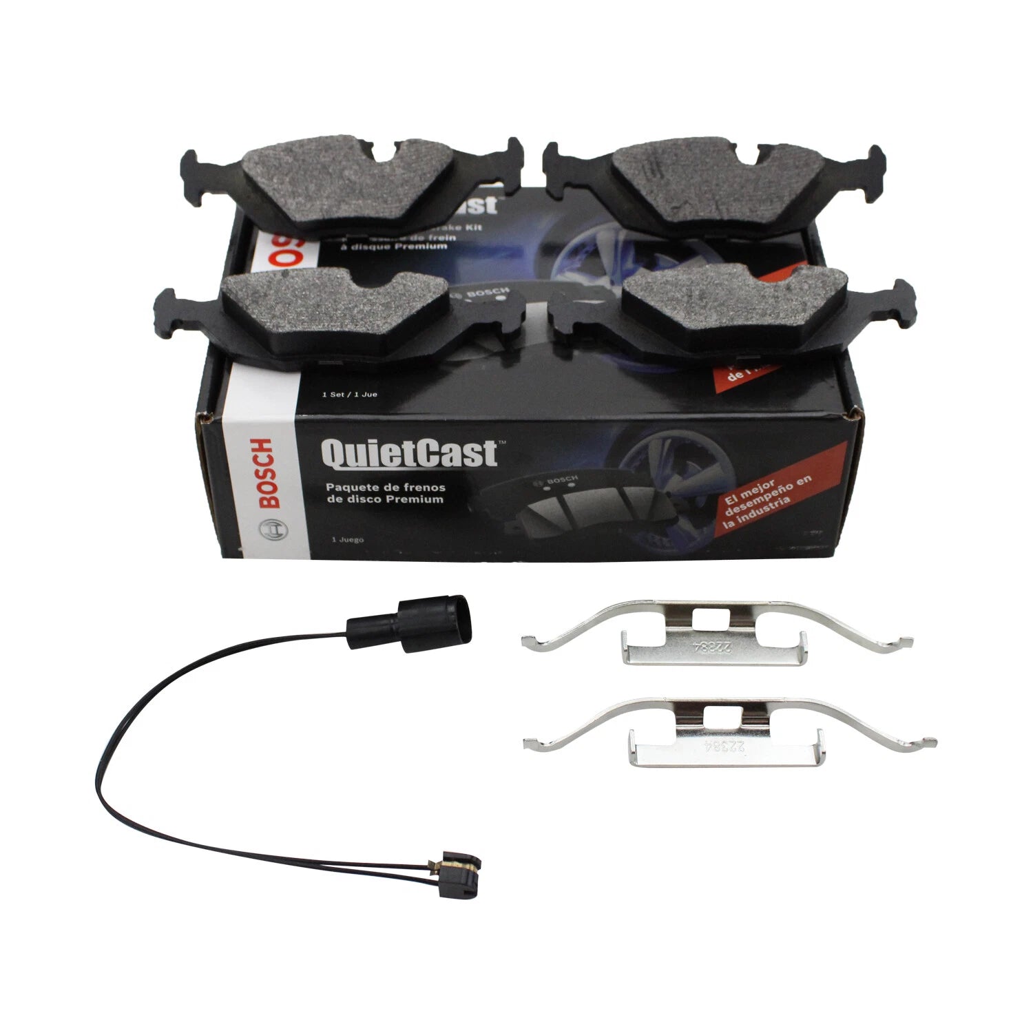 Set of 4 Bosch QuietCast Rear Semi-Metallic Brake Pads for BMW E23 E24 E25 E30