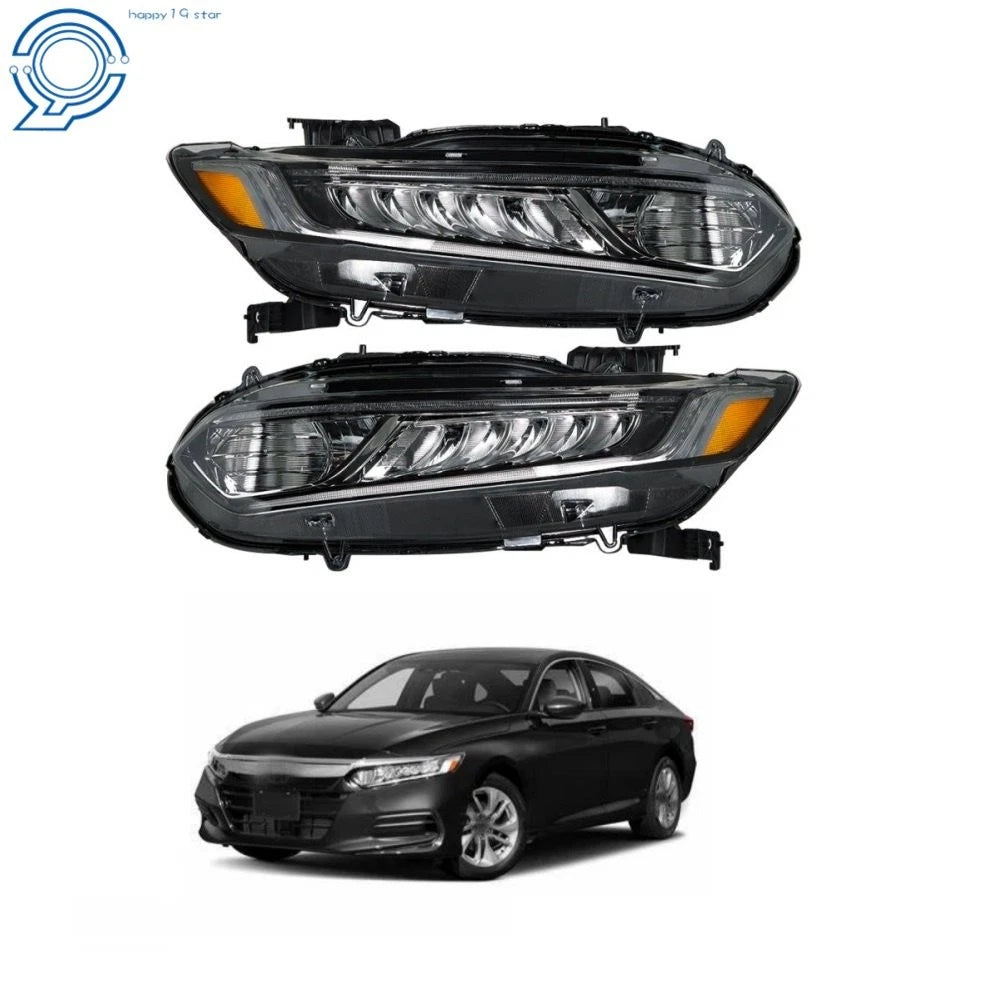 Set of 2 Halogen with LED DRL Headlights for Honda Accord (2018–2020)