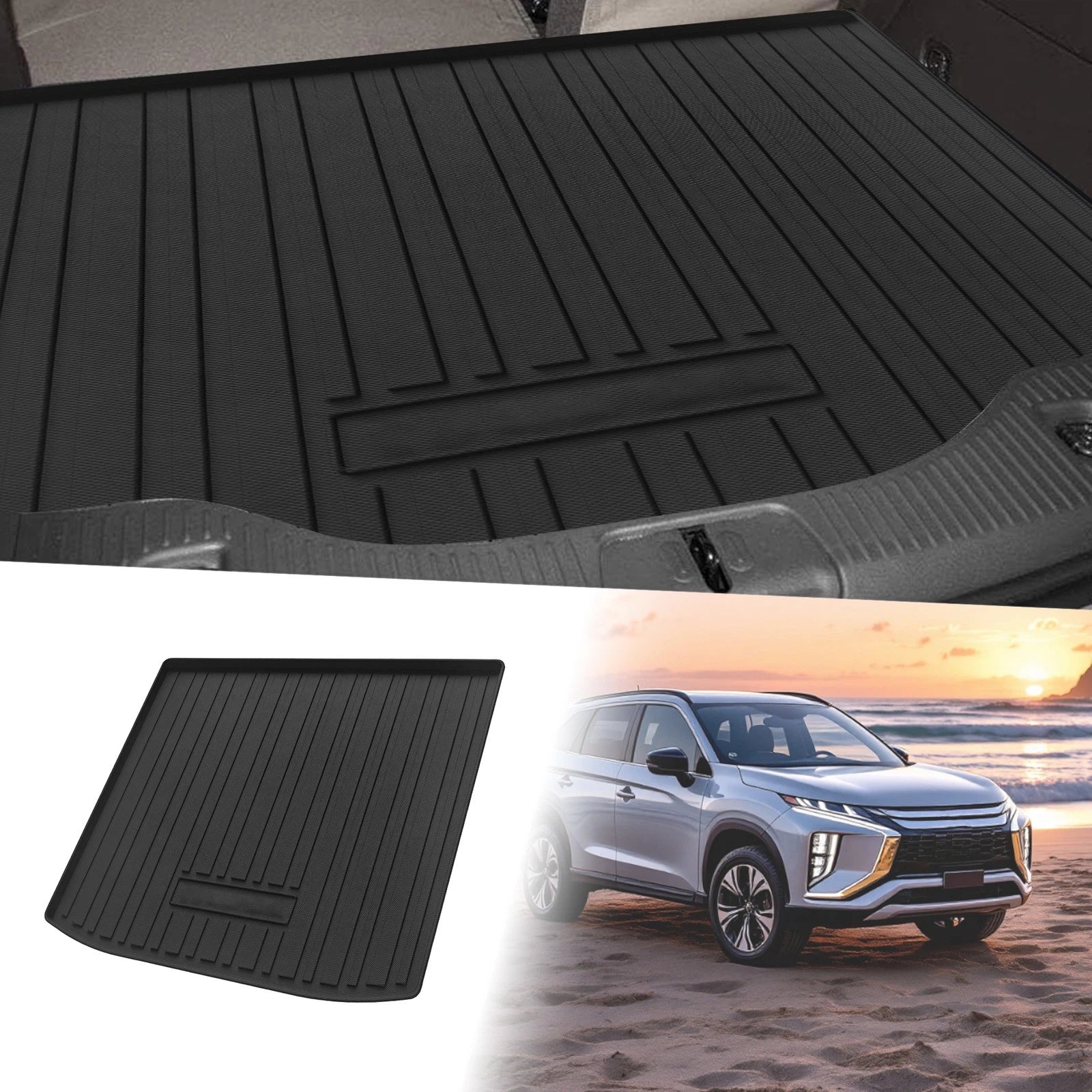 Flat Face Cargo Liner Rear Trunk Mat for Mitsubishi Outlander (2022–2024) TPE