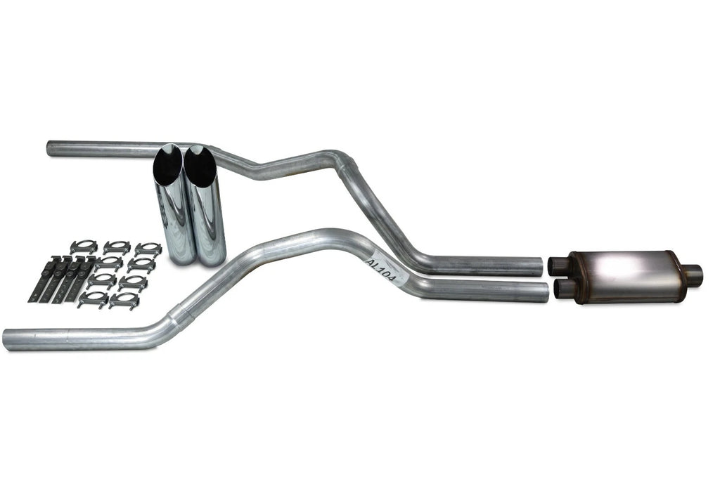 2.5" Dual Exhaust Kit for Ford F-150 (1998–2003) Stainless Muffler Slash Tips