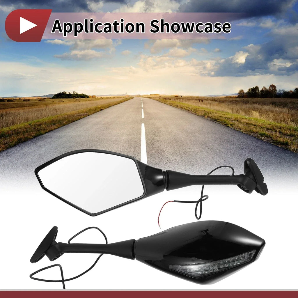 Set of 2 Motorcycle Rear View Mirrors for Honda CBR600RR (2003-2014)