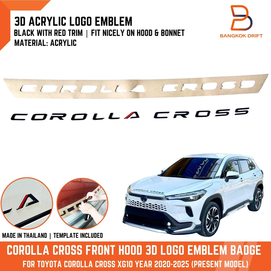 3D Acrylic Logo Emblem for Toyota Corolla Cross (2020-2025)