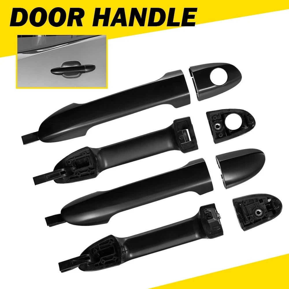 Set of 4 Outside Door Handles for Kia Spectra (2000–2009) - Primed Black