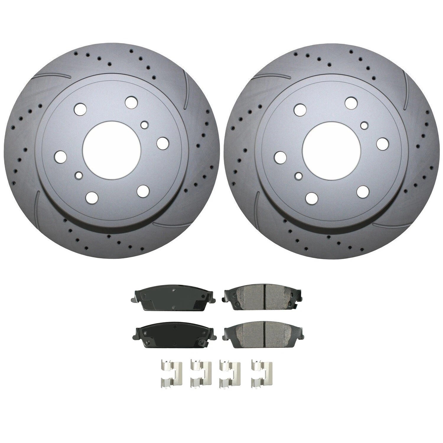 Rear Brake Kit 345mm Disc & Akebono Ceramic Pads for Cadillac Chevrolet GMC