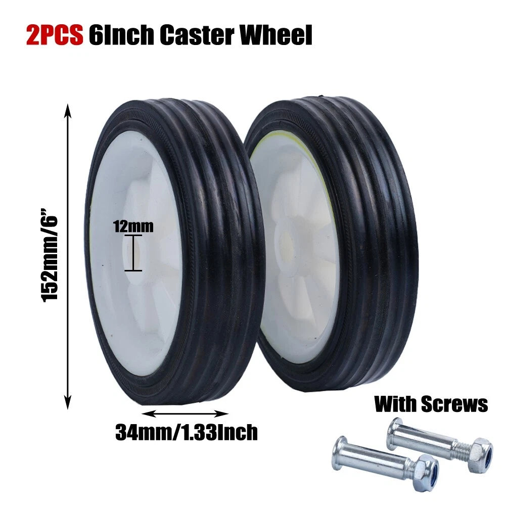 Caster Wheels for Air Compressor (5-6 In, Shock Absorption, Non-Slip)