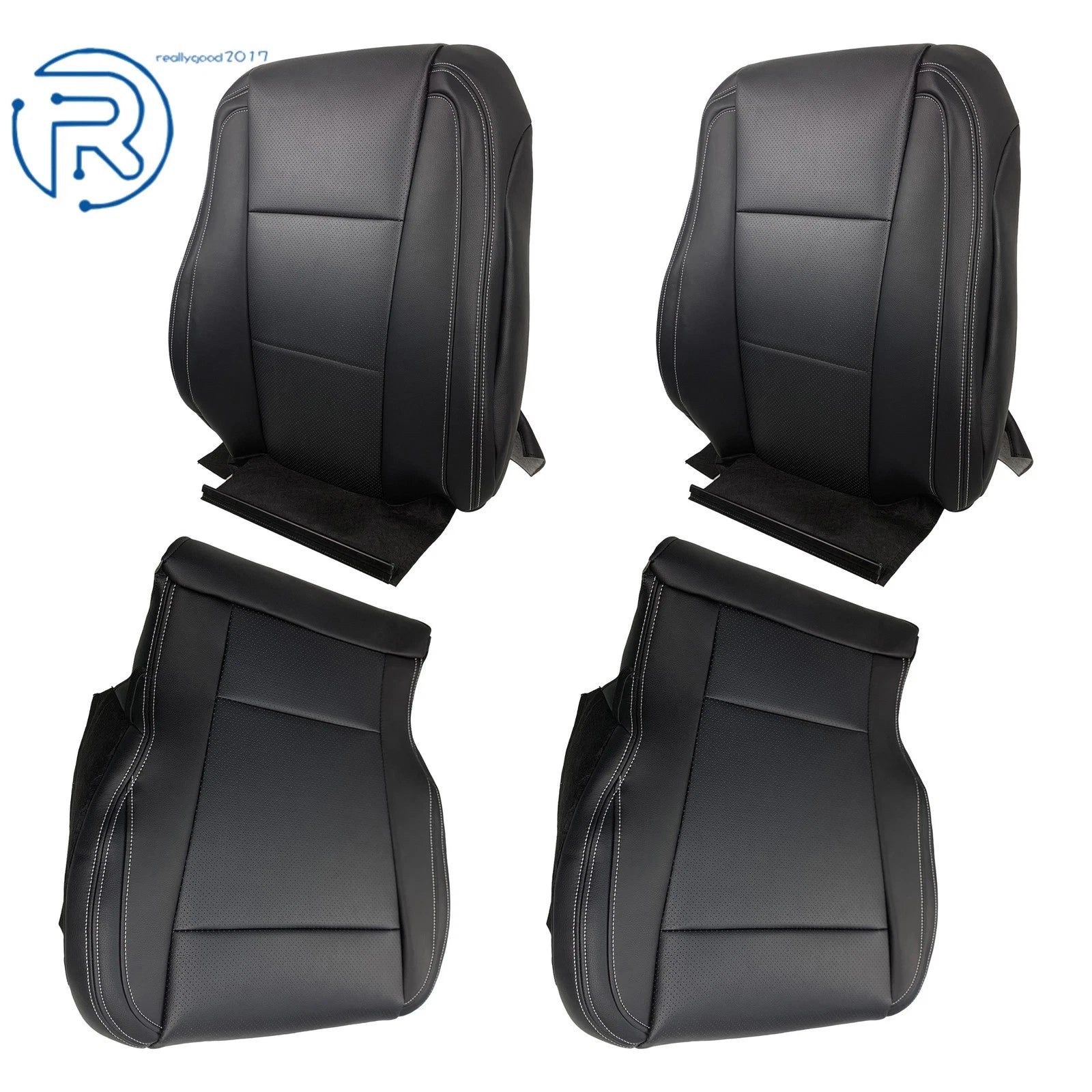 Set of 2 Black Seat Covers for Ford F150 (2015-2017)