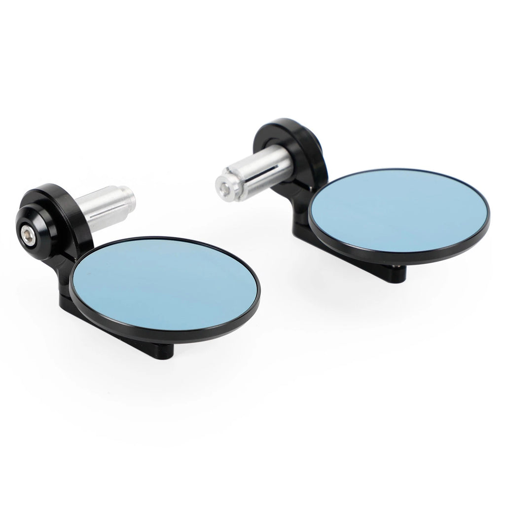 3" CNC Round Handlebar End Mirror for Motorcycle (7/8"-1" Bar)