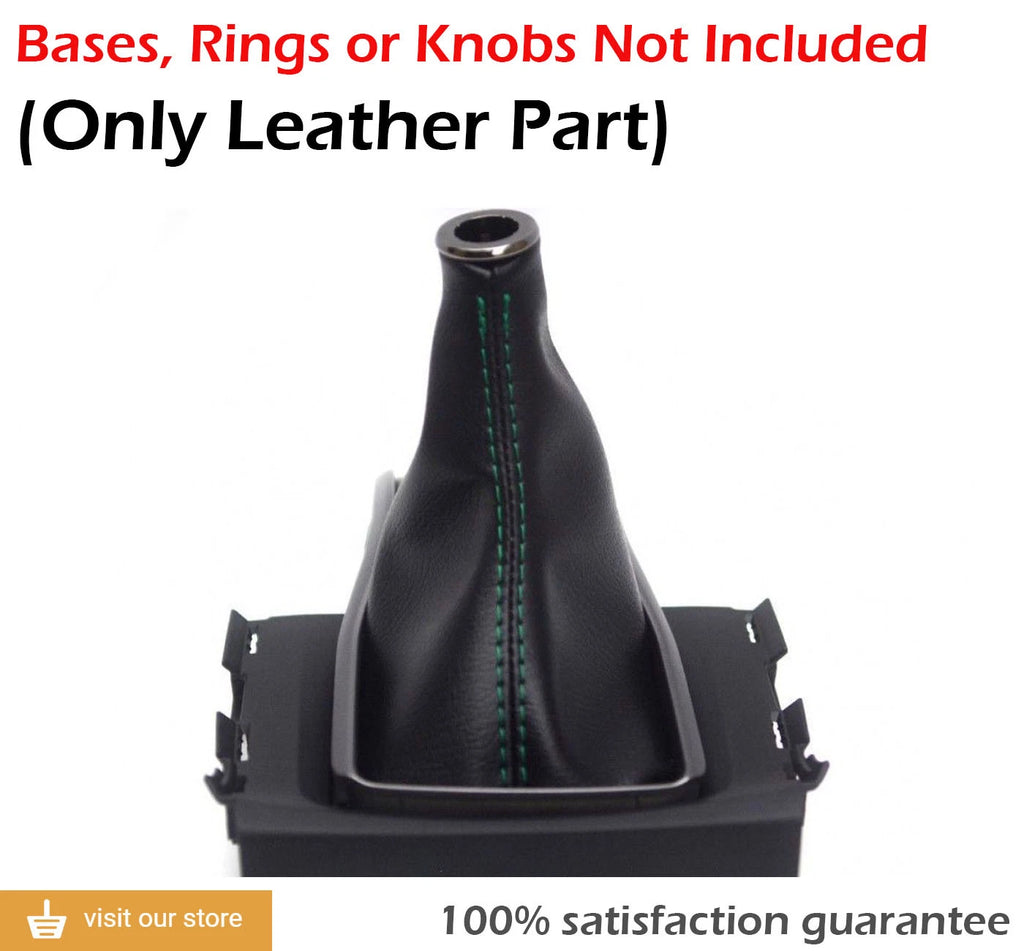 Manual Shift Boot for Honda Civic (2016–2020) Green Stitch Leather Synthetic