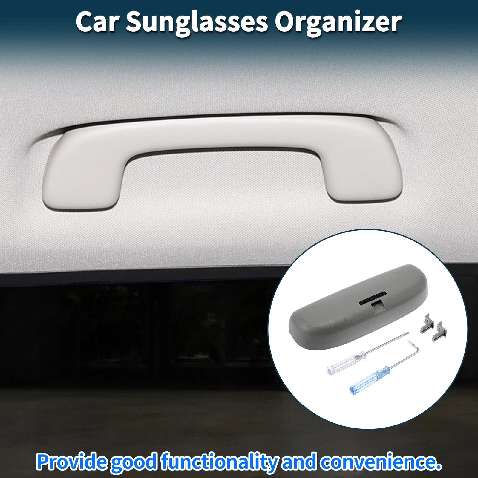 Sunglasses Case for Honda Civic (2016–2023) Eyeglasses Holder Dark Grey