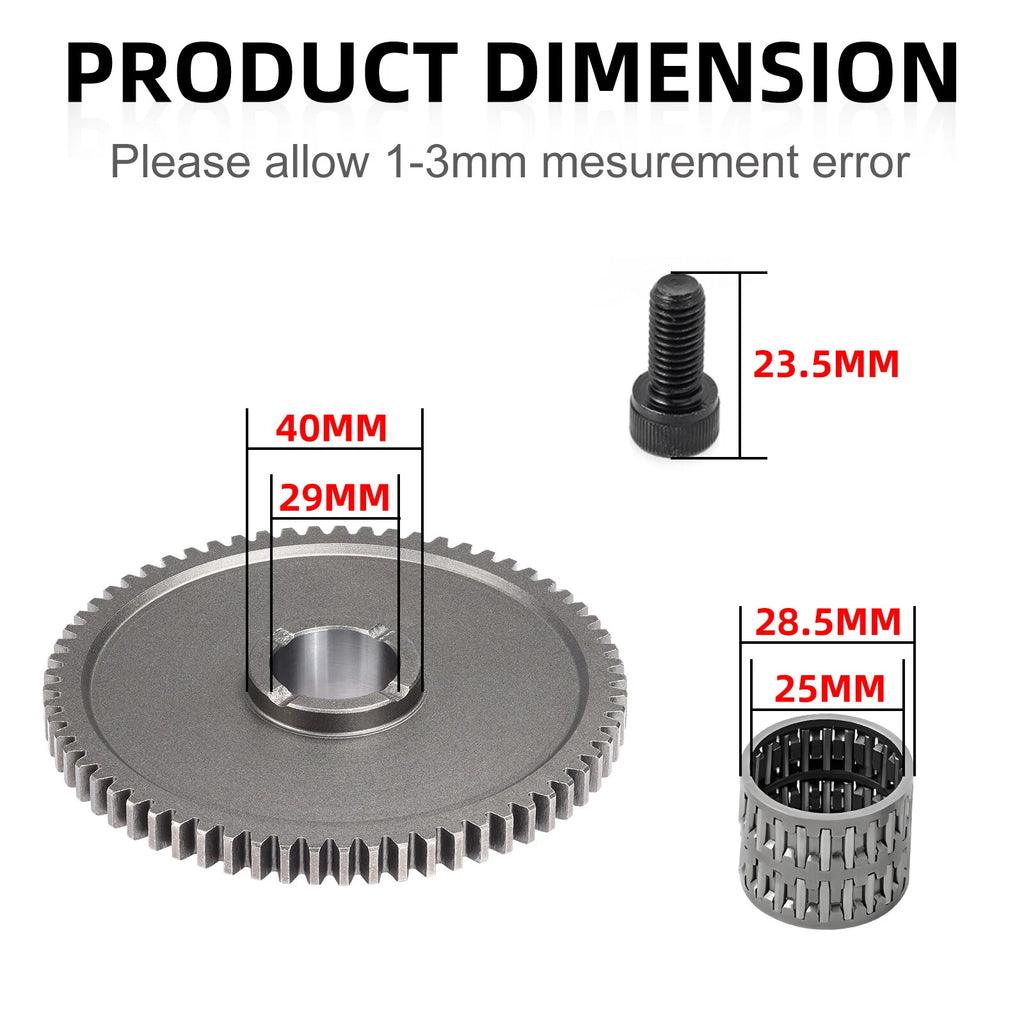 Starter Clutch One Way Gear Bearing for Yamaha YFM400 Big Bear 400 (2000–2012)