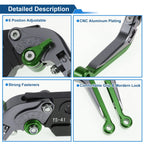 Adjustable Short Brake Clutch Levers for Suzuki GSXR150 (2017–2020) Titanium Tone