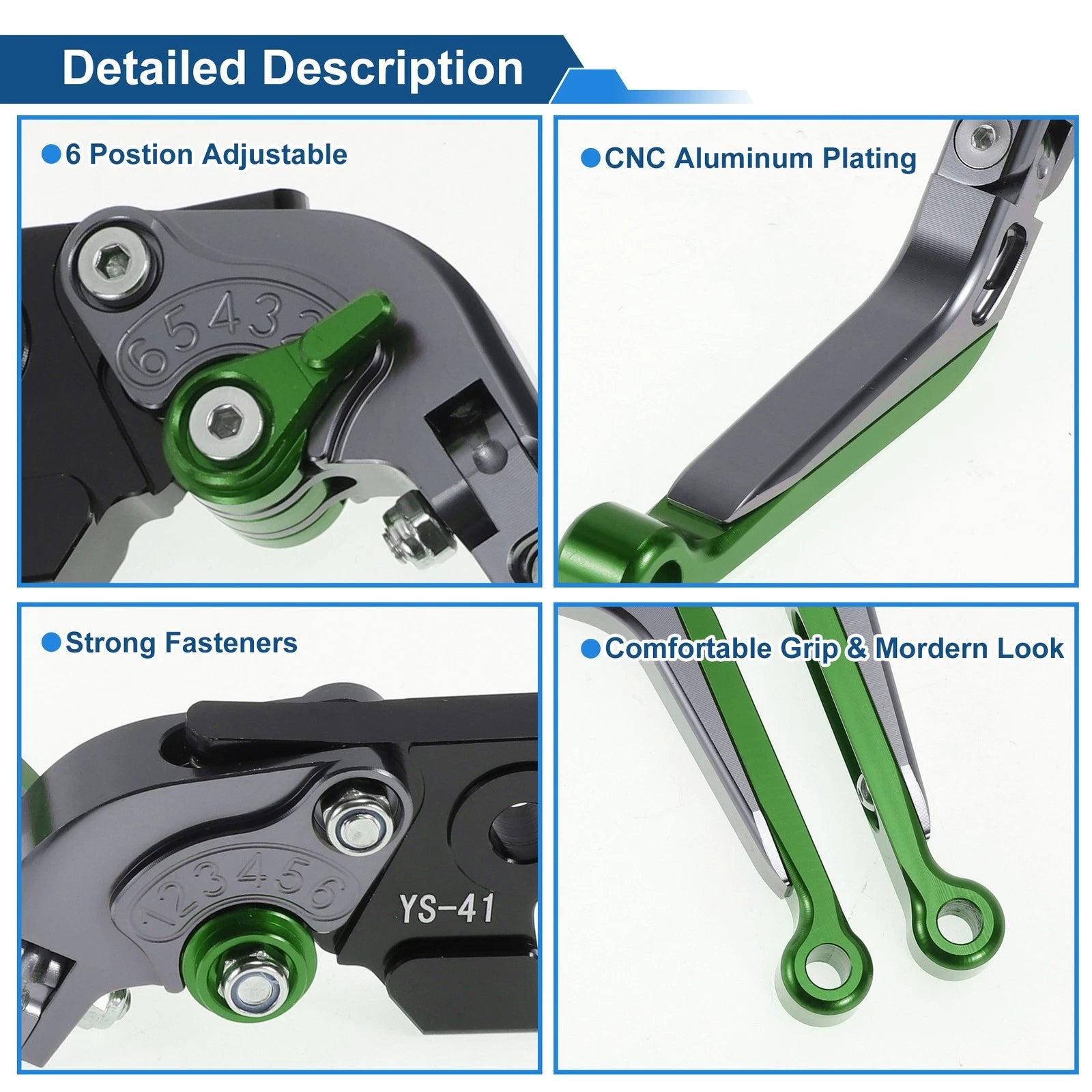 Adjustable Short Brake Clutch Levers for Suzuki GSXR150 (2017–2020) Titanium Tone