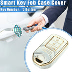 Key Fob Cover for Honda Accord (2018–2023) 5 Button TPU Gray Porcelain Pattern