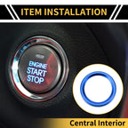Engine Start Stop Button Switch Knob Cover Ring for Ford Maverick (2022) Blue