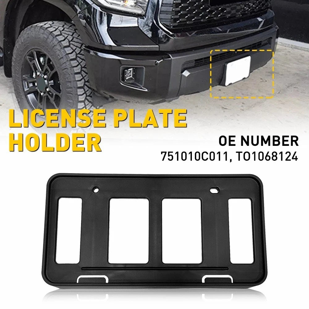 Front License Plate Frame Tag Mount Bracket for Toyota Tundra (2014–2021)
