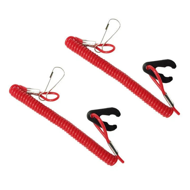 Engine Switch Lanyard for Boat Outboard Red Waterproof Kill Safety