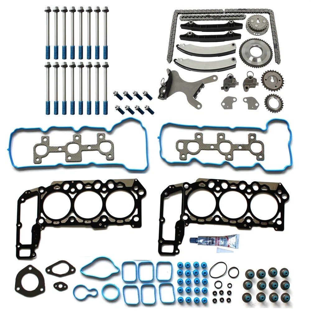 Timing Chain Kit with Full Bolts Gasket Set for Ram 1500, Jeep Liberty (2005–2009)