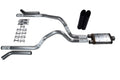 Dual Exhaust Kit for Dodge Dakota (1997–2005) - 2.5" Black Chrome