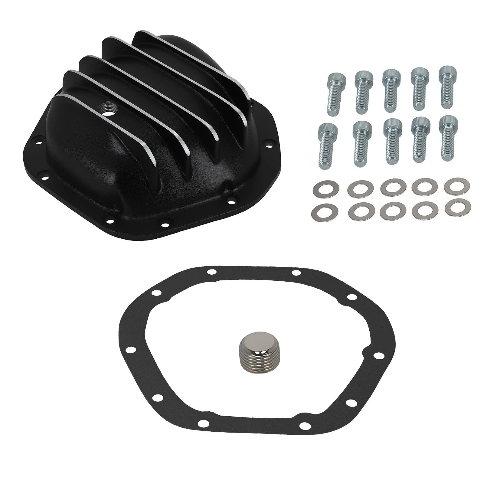 Black Aluminum Differential Cover for Ford F-150/F-250 (1975–1997)