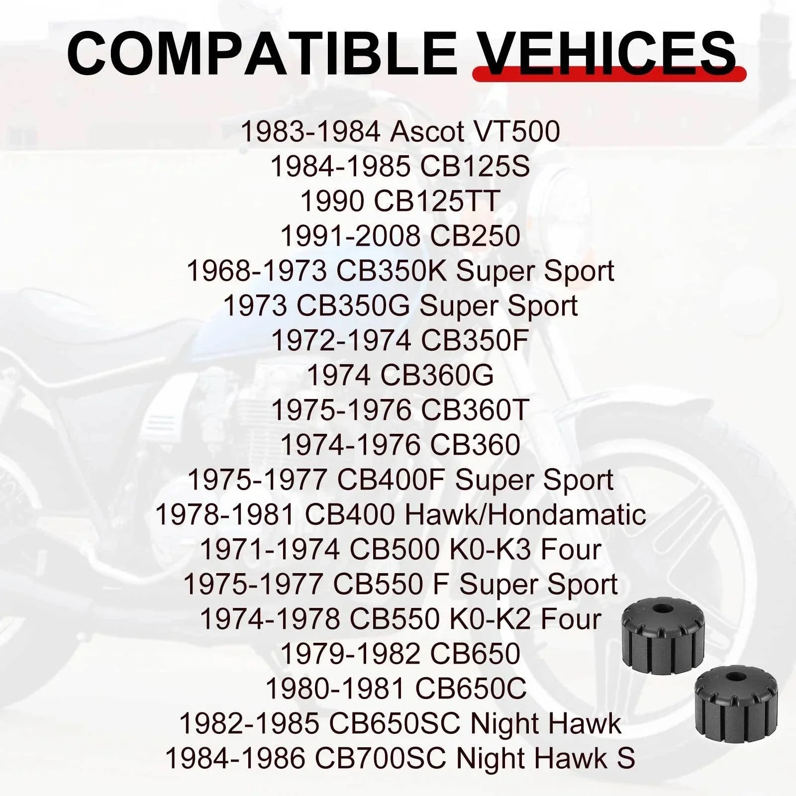 Front FUEL TANK RUBBER for Honda Shadow VT500/VT600/VT750/VT1300 (1983–2013)