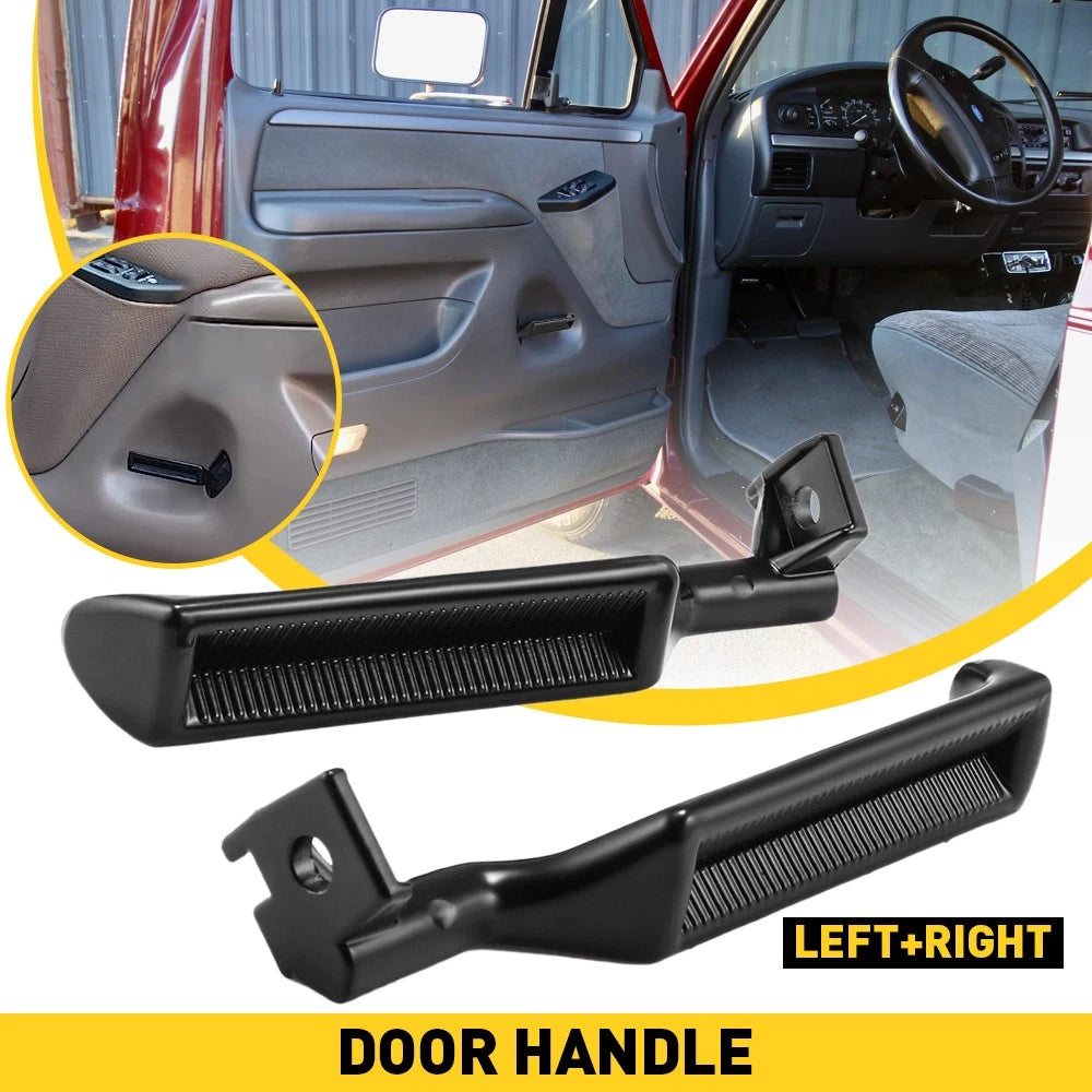 Pair of Black Metal Inside Door Handles for Ford F150 F250 F350 (1987–1996)