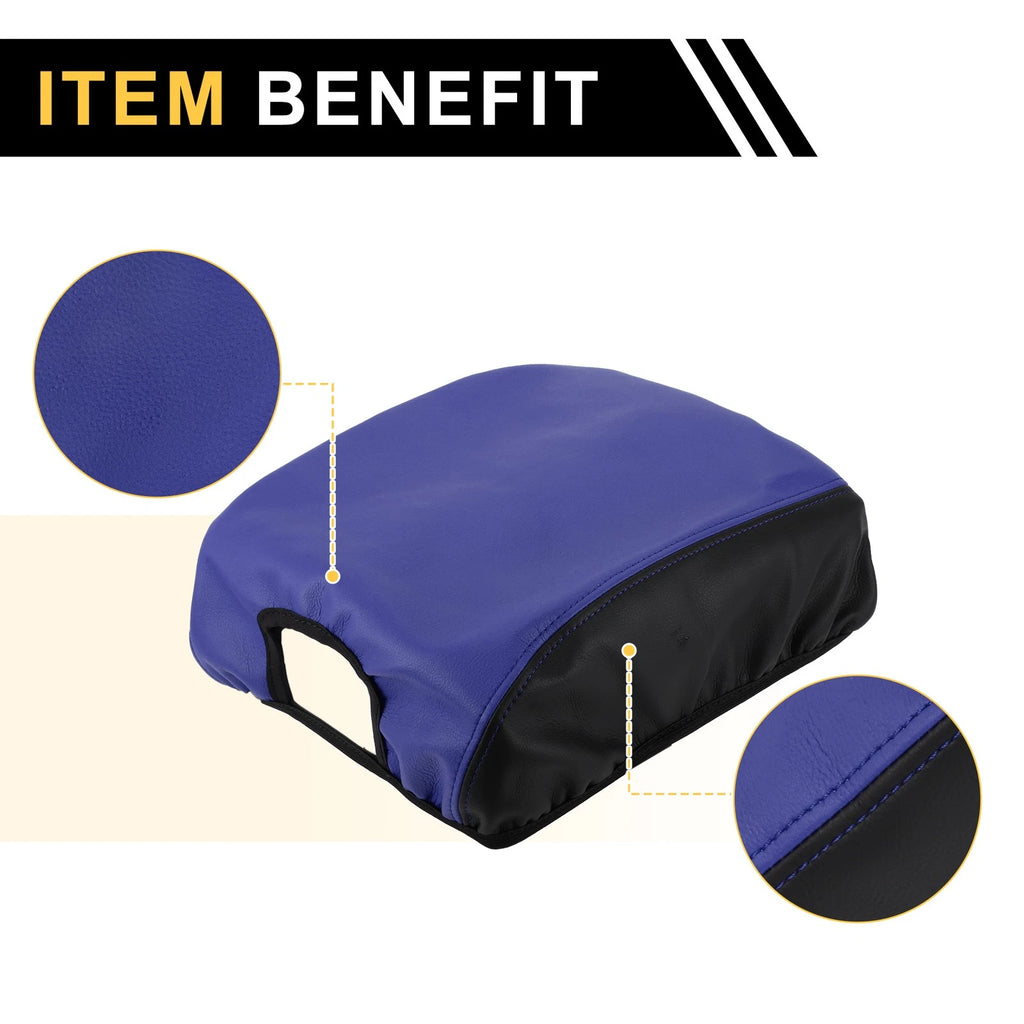 Center Console Lid Armrest Cover for Ford F-150 (2015–2020) Anti-Scratch Black Blue