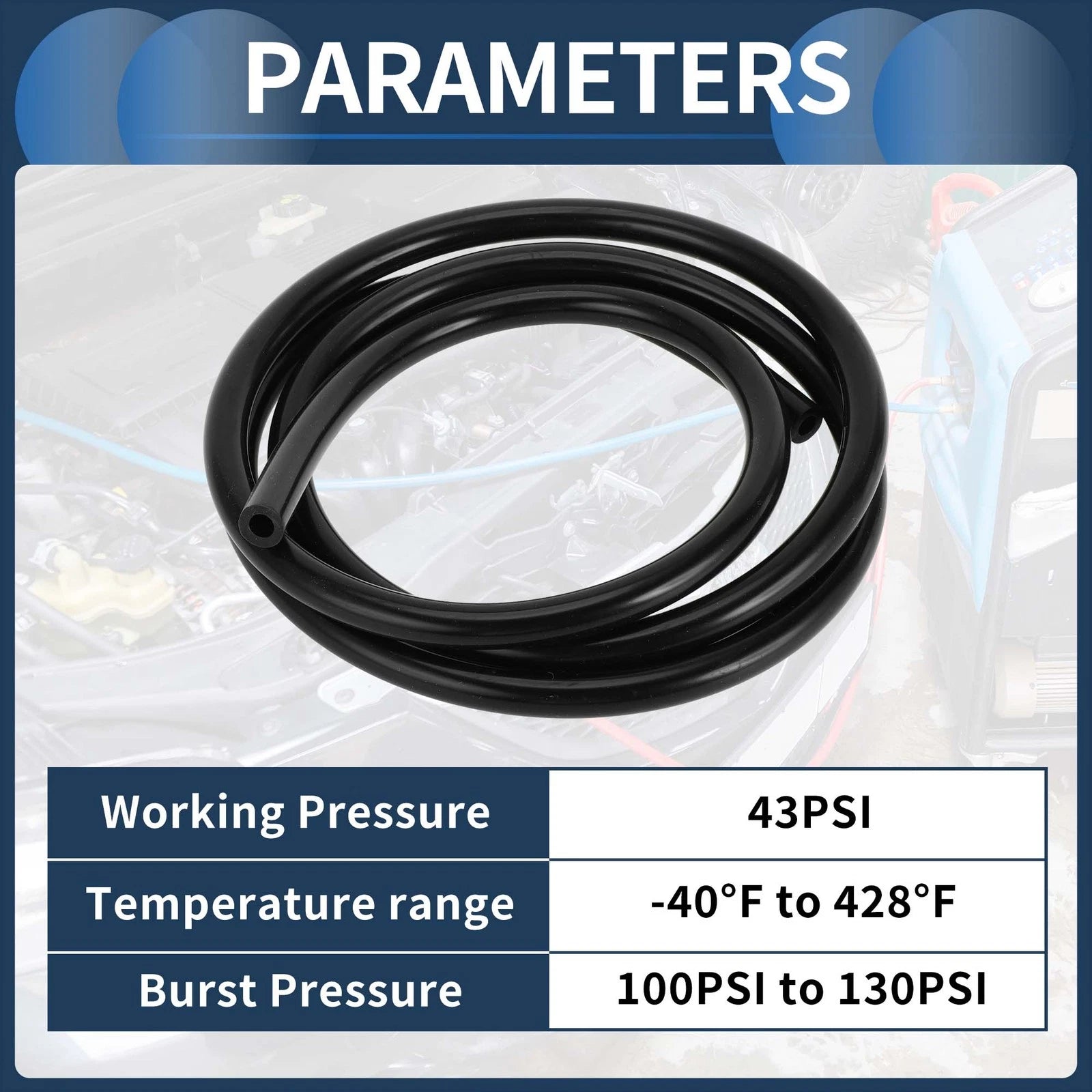 6FT 1/4" Silicone Vacuum Tubing Hose for Ford 