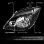 Headlight for Dodge Mercedes Benz Freightliner Sprinter (2007–2013) OE Style Black