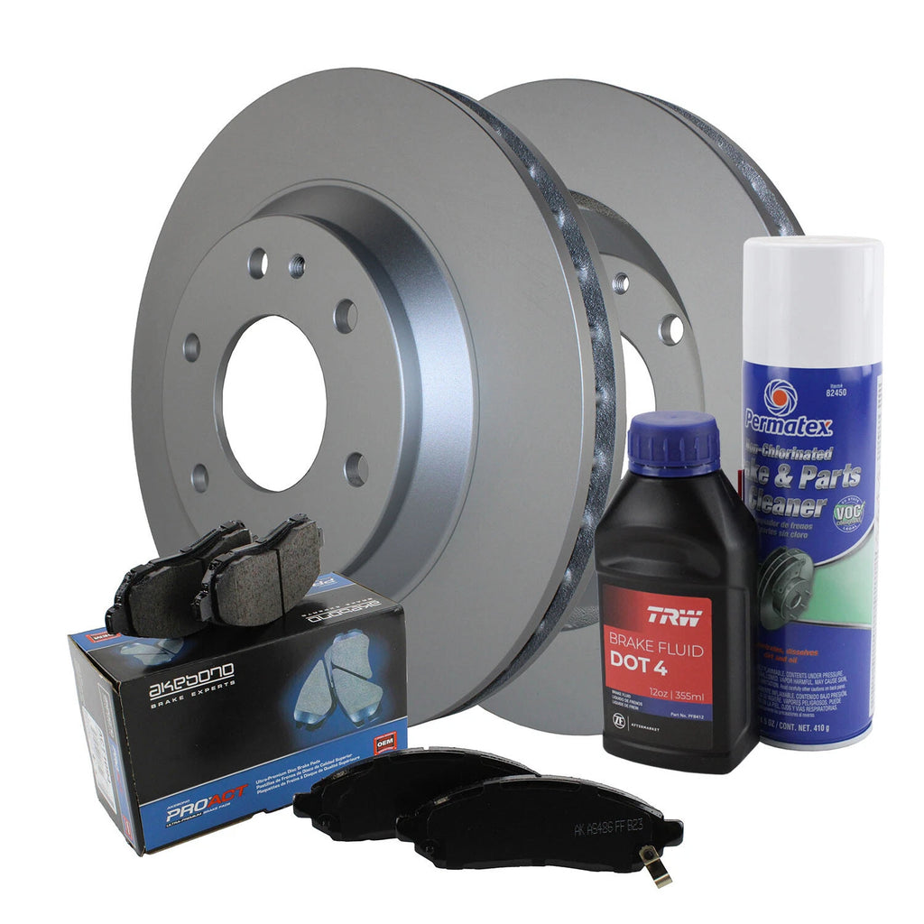 Front Brake Kit with 305mm Disc Rotors & Akebono Ceramic Pads for Buick Chevy GMC Isuzu