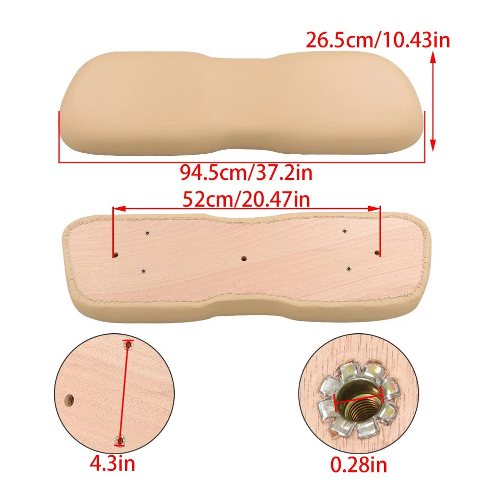 Beige Front Seat Lean Back Cushion for Club Car DS (2000.5–Present)