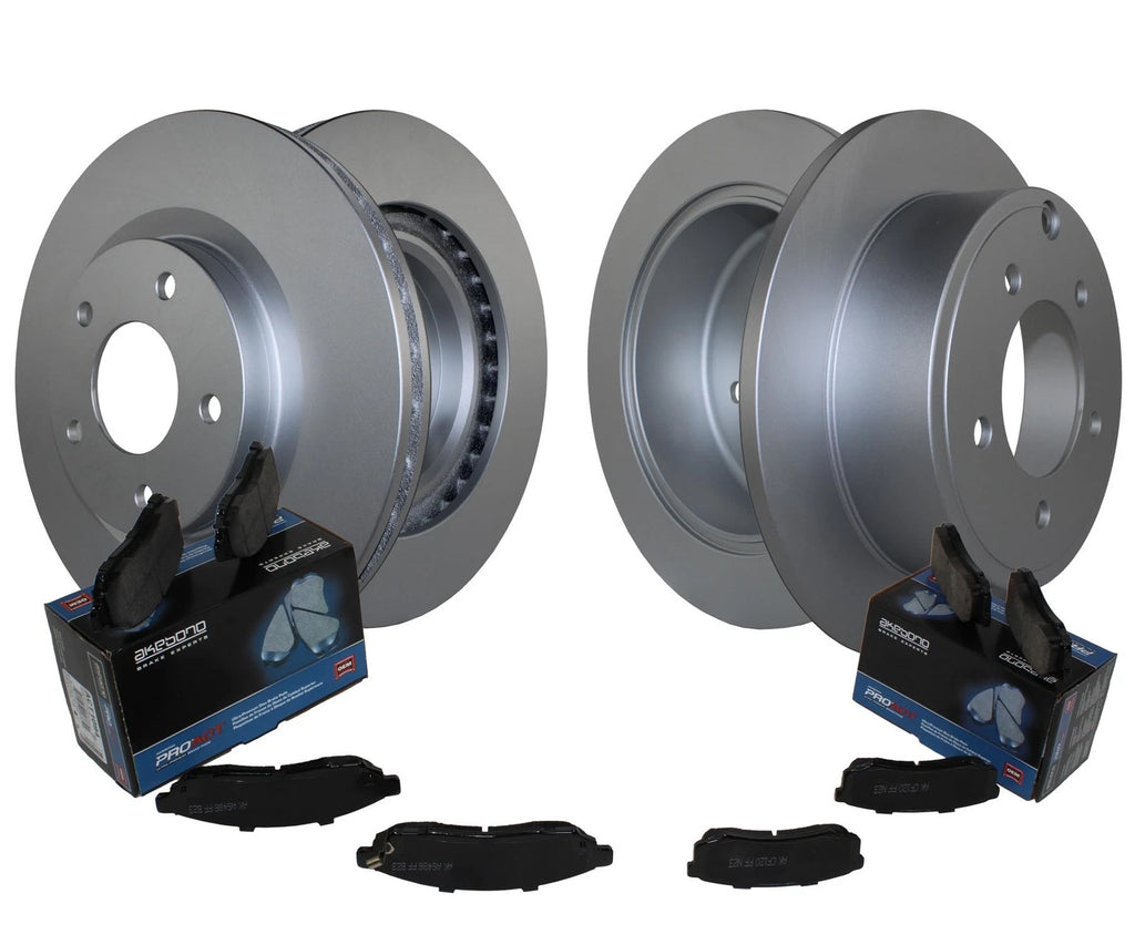 Front & Rear Brake Kit Disc Rotors & Akebono Pads for Chrysler Dodge Jeep