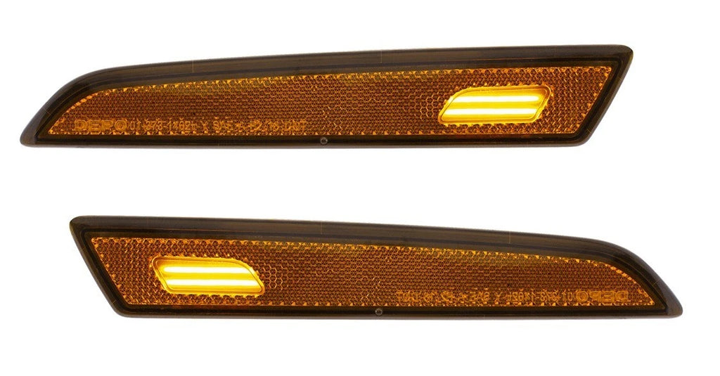 Amber LED Hood Fender Side Marker Lights Left Right for Volvo VNL (2018–2024)