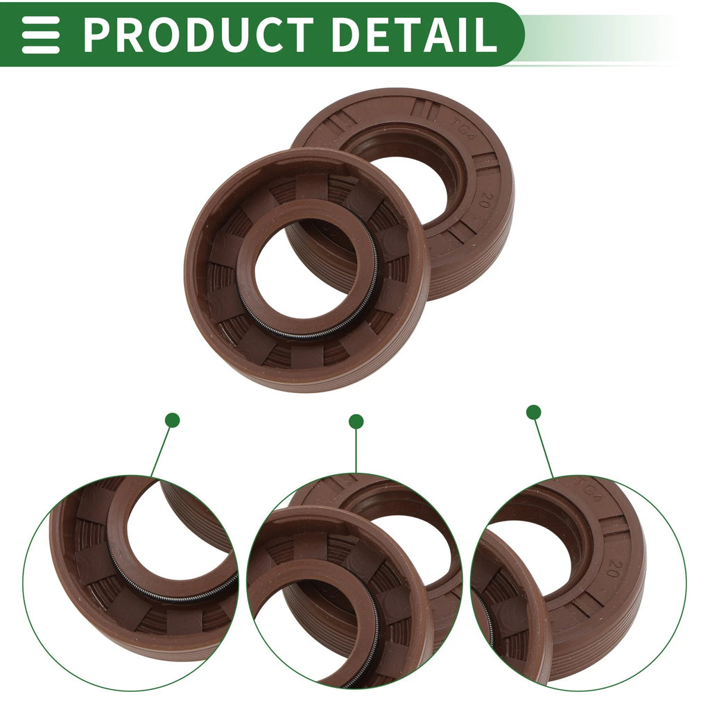 Set of 5 Oil Seal FKM Rubber 20x42x10mm for Various Models 