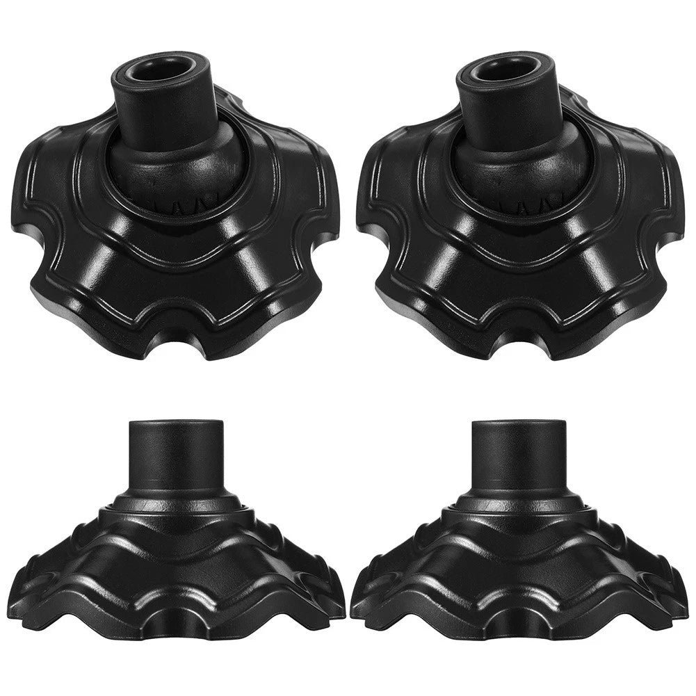 Set of 4 Black Rubber Leg Protectors for Chairs (16mm Aperture)