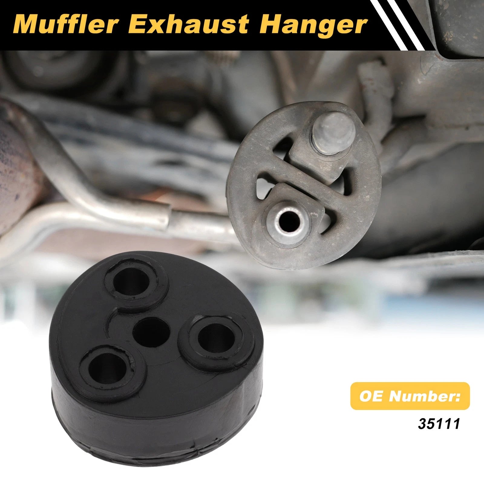 Muffler Exhaust Hanger for Toyota 4Runner (1985–1993) No. 35111 Black 1 Pc