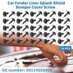50 Pcs Fender Liner Splash Shield Bumper Cover Screw for Honda Accord (2006–2007)