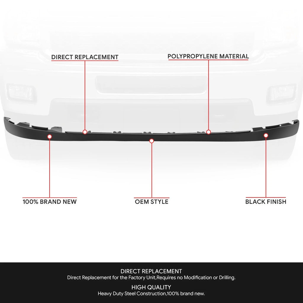 Front Bumper Valance Lower Air Deflector for Silverado 2500 3500 HD (2011–2014)