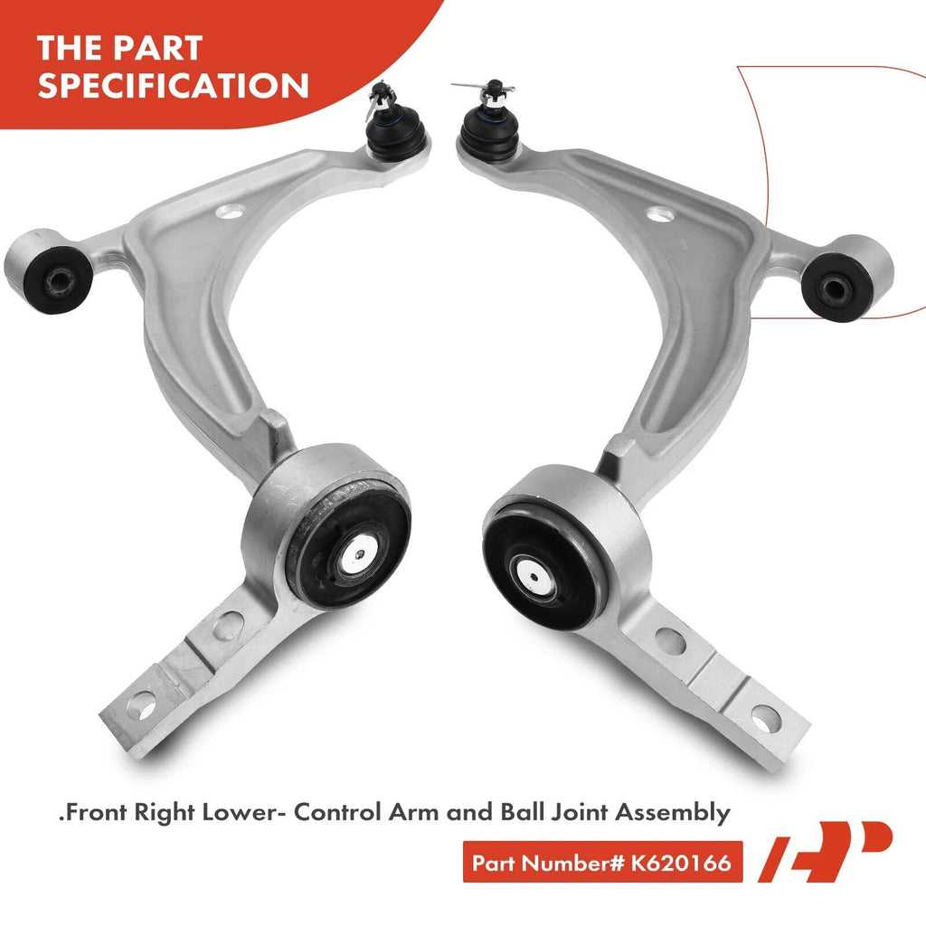 Set of 4 Front Lower Control Arms for Nissan Altima Maxima (2002–2004)