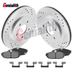 Set of 2 Rear Brake Rotors & Ceramic Brake Pads for Ford Mustang (2005–2011)