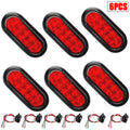 10Pc 6" Oval 10LED Trailer Truck Brake Stop Turn Tail Lights for Trucks