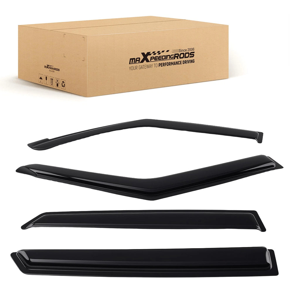 Black Window Vent Visors Rain Guards for Hyundai Venue (2020–2024)