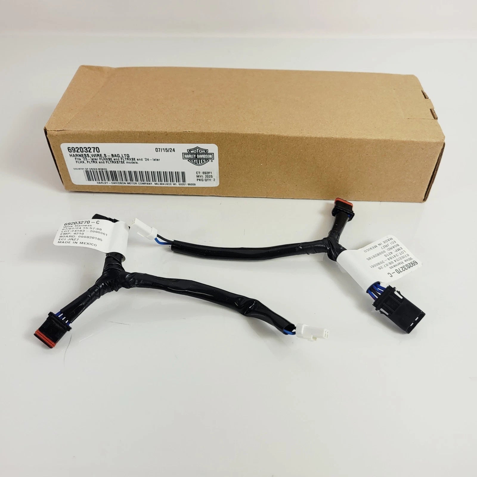 2pc Saddlebag Lighting Wire Harness for Harley Touring (2023–2026) 69203270