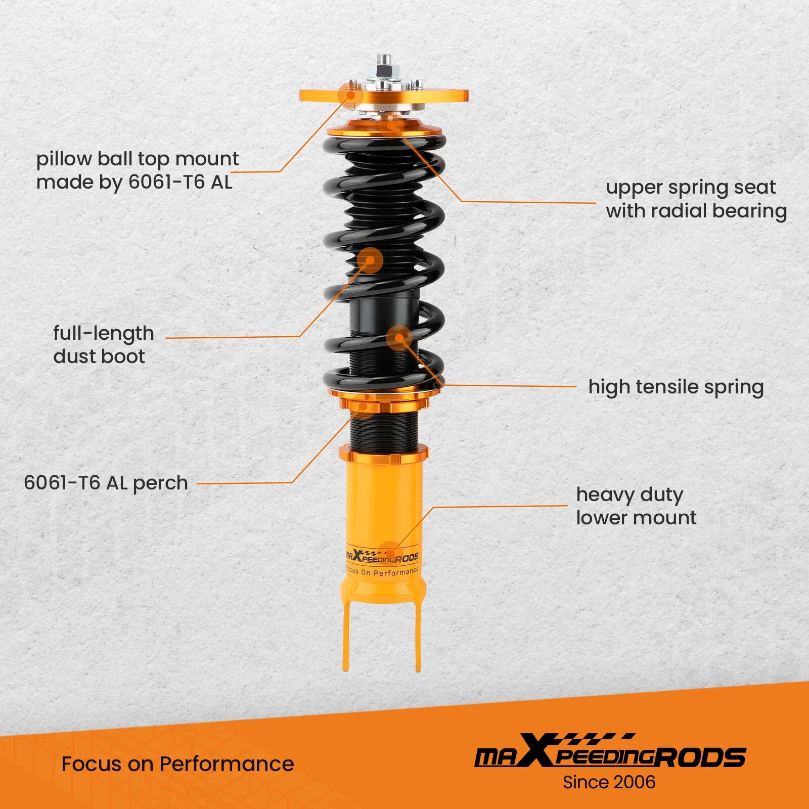 Adjustable Coilover Suspension & Camber Arms Kit for Infiniti G37 (2008–2013)