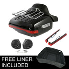 King Trunk Backrest Rack Speaker LED Light for Harley CVO Road Glide (2014–2026)