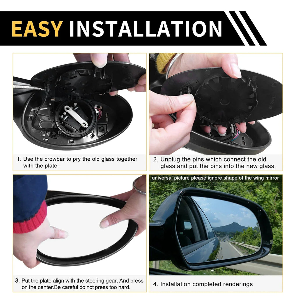 Heated Right Mirror Glass for GMC Sierra 2500 3500 HD (2011-2019)